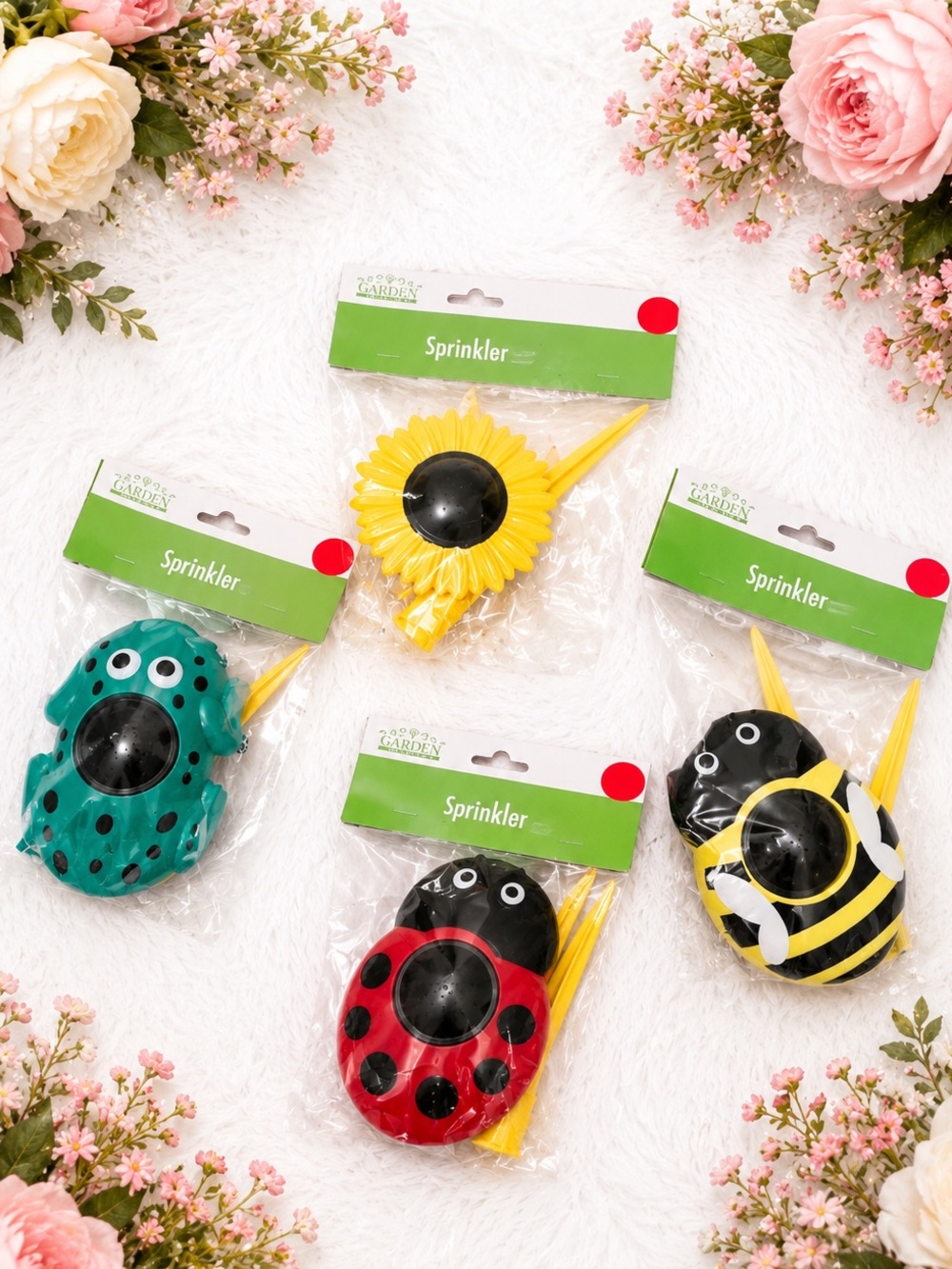 Garden Sprinkler - Colorful Sunflower, Ladybug, OR Frog - Picture 1 of 6